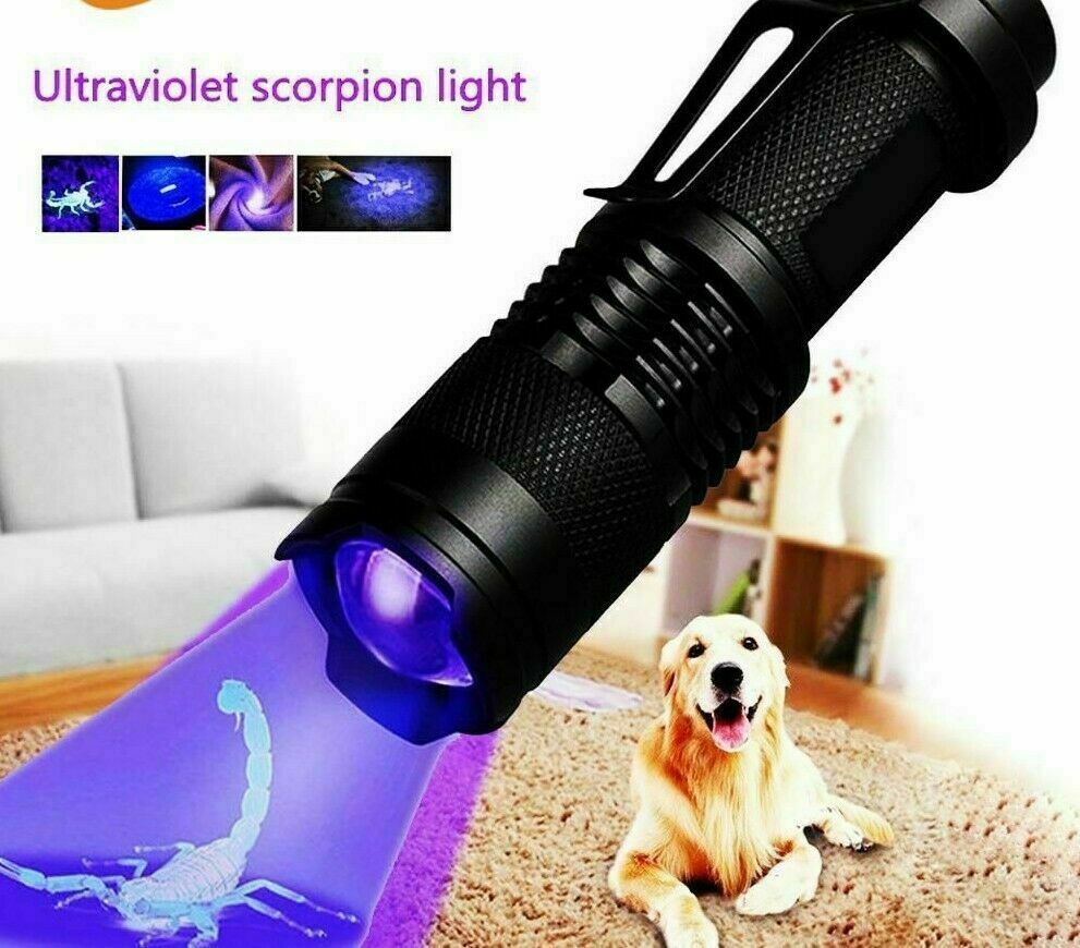 120000lm UV Blacklight Flashlight Waterproof Handheld Torch