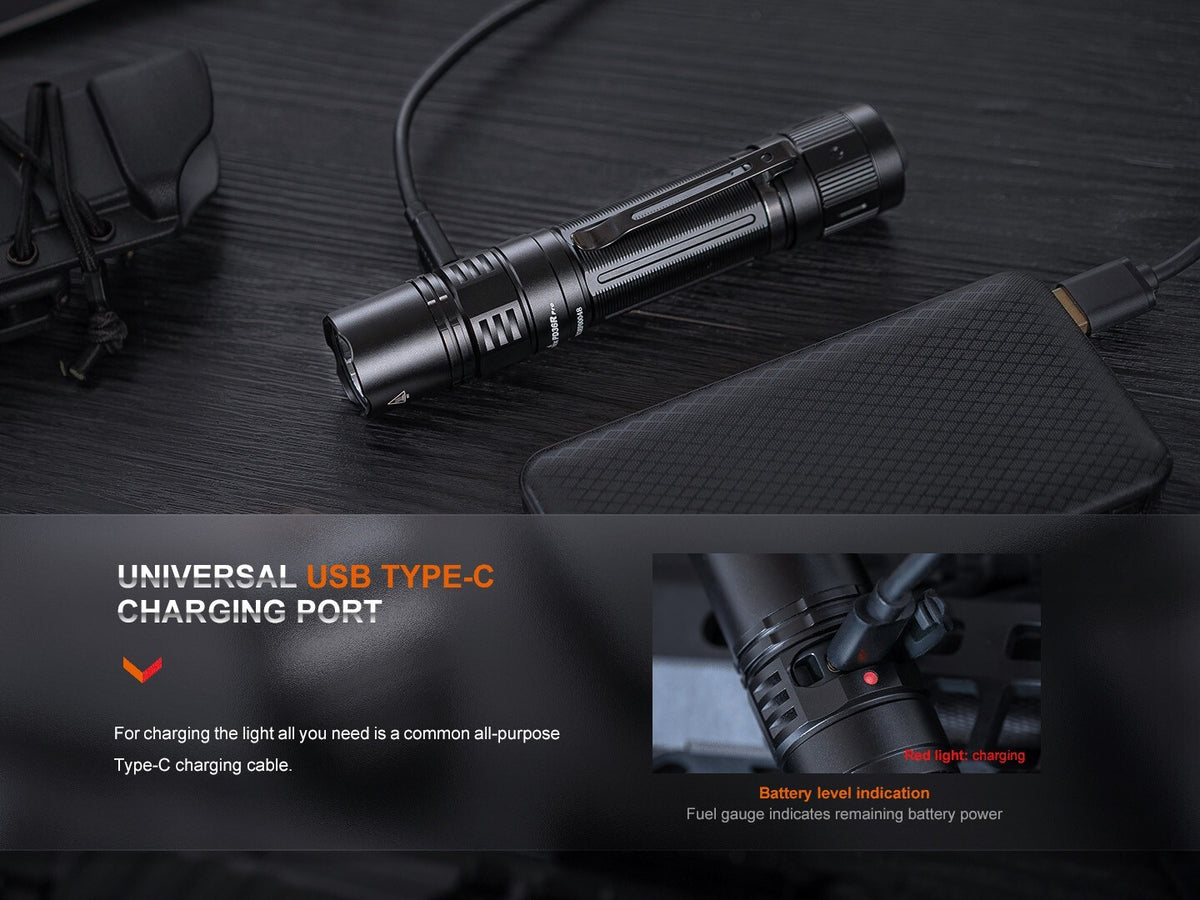 Rechargeable Tactical Flashlight 2800 Lumens with Fast USB-C Charging