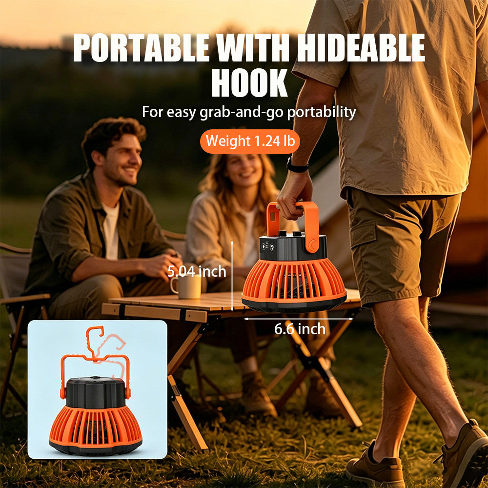 Portable Tent Light LED Fan Combo for Camping Hiking Outdoor