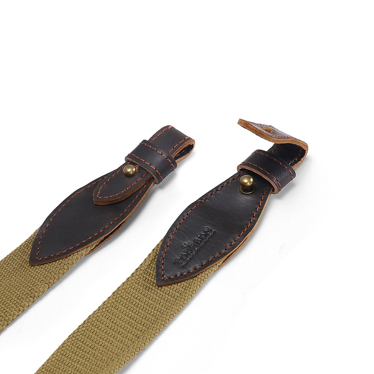 Adjustable Hunting Rifle Sling Webbing Strap with Leather Ends - Universal Fit