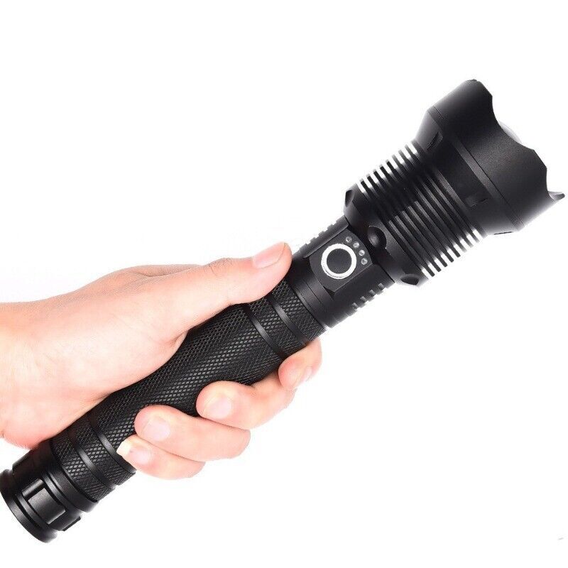 Super Bright LED Tactical Flashlight with Rechargeable Work Light - 350 Million Lumens