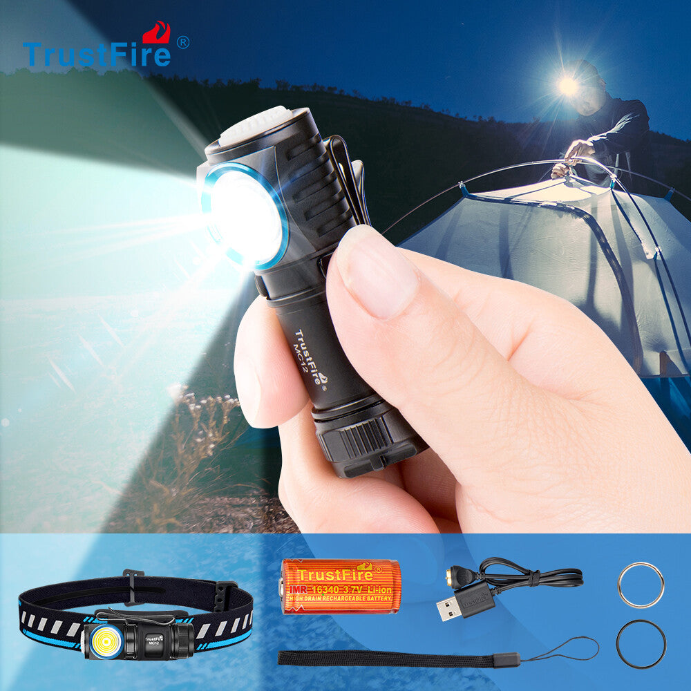 Rechargeable LED Headlamp 1000 Lumens with Magnetic USB Charging, Waterproof