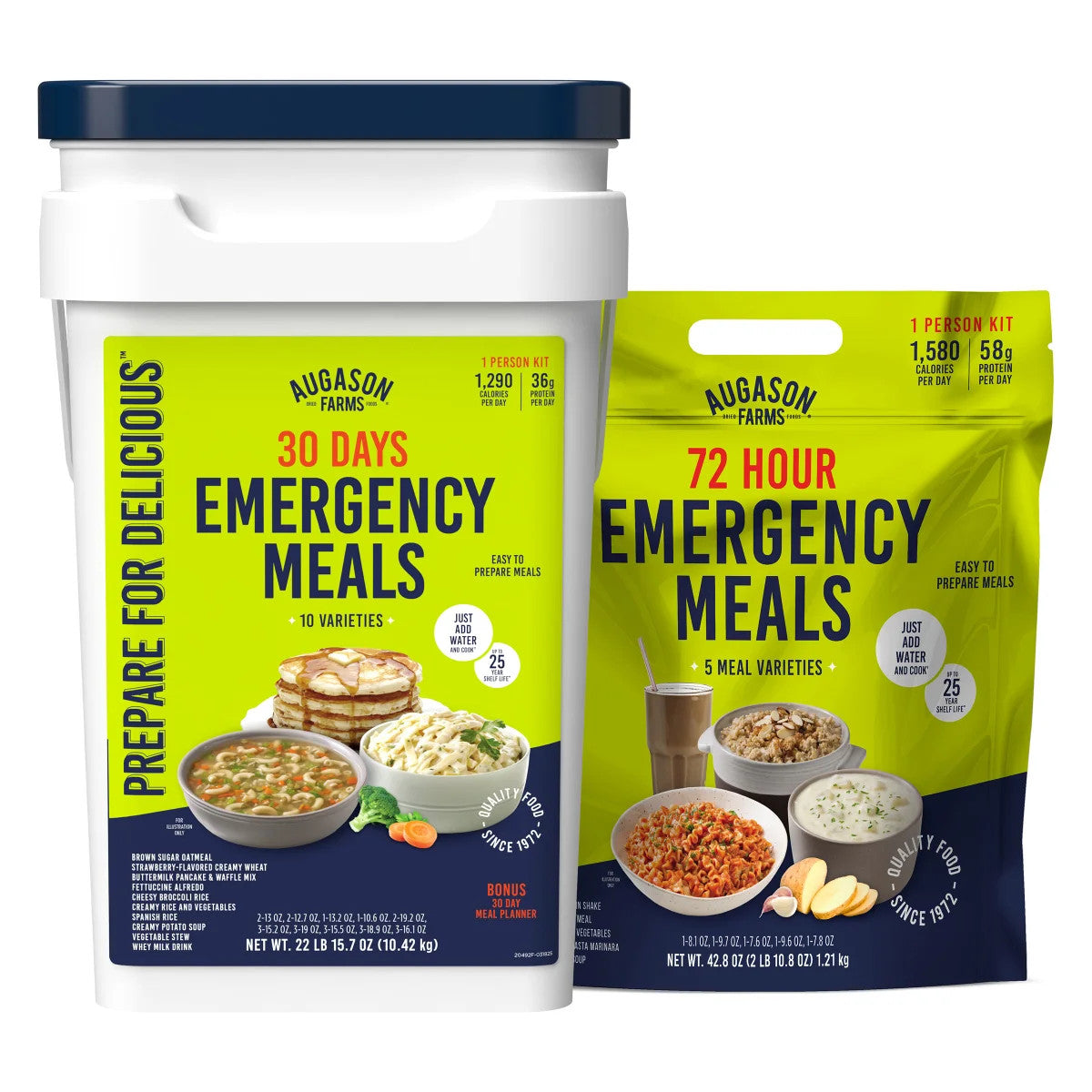 Emergency Food Supply Bucket & 72-Hour Kit - 212 Servings, Long Shelf Life