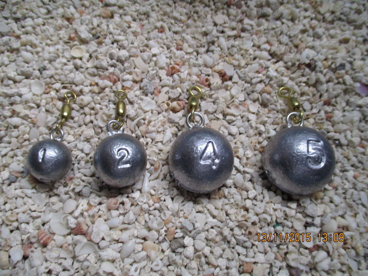Fishing Sinkers with Swivels - Cannon Ball Weights 4oz to 16oz, 10lb Bag