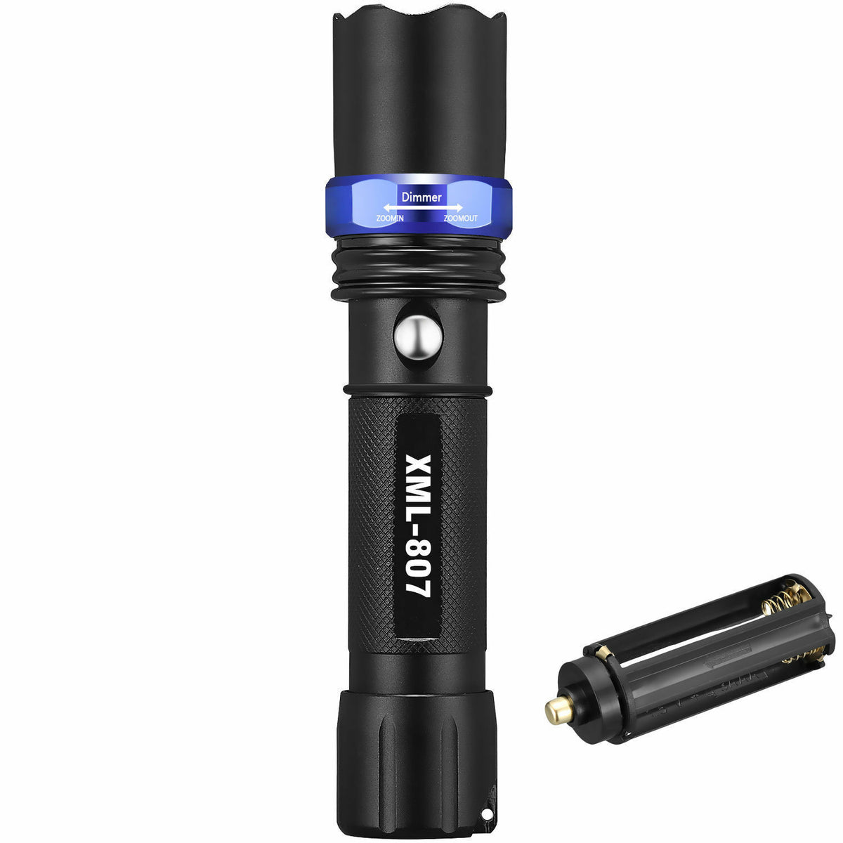 Tactical LED Flashlight 3 Pack Zoomable Aluminum High Power 5 Modes