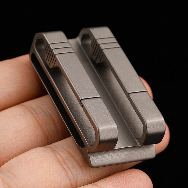Titanium Alloy Quick Detach Belt Buckle for Men Waist, Car Keychain Tool