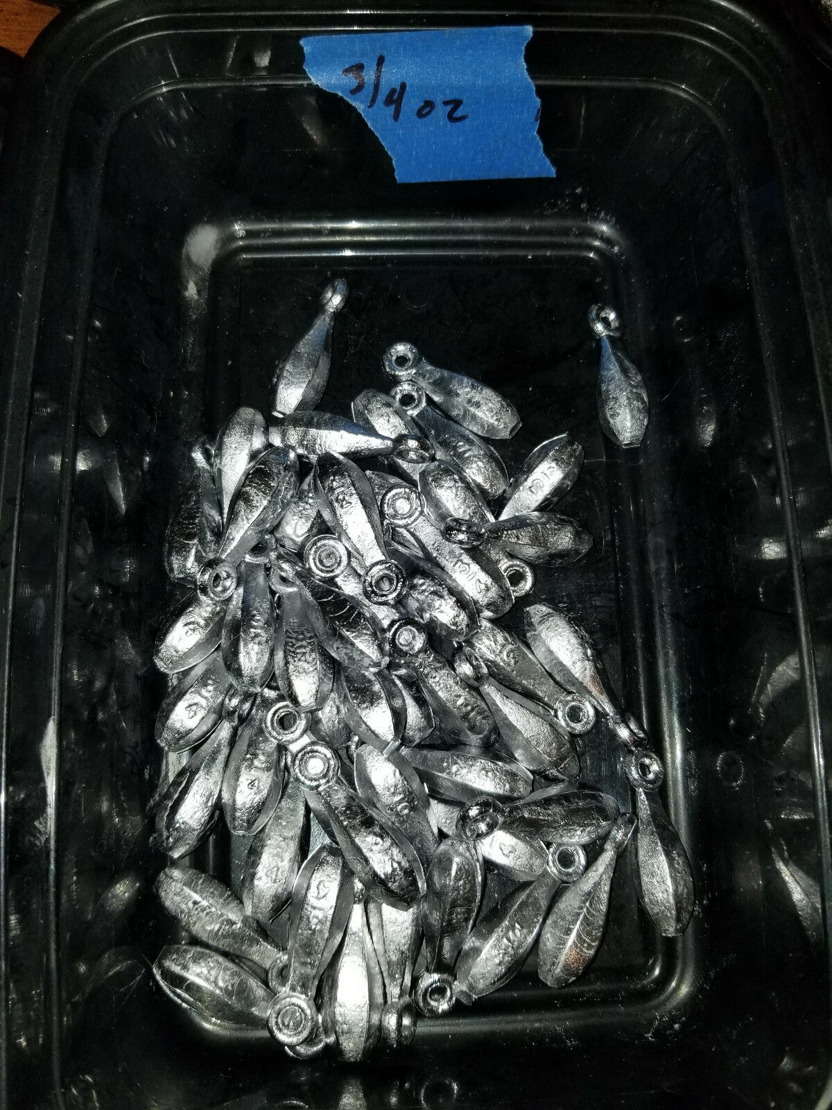 50 pcs 3/4 oz Lead Fishing Sinkers - Bank Weights for Tackle, Free Shipping