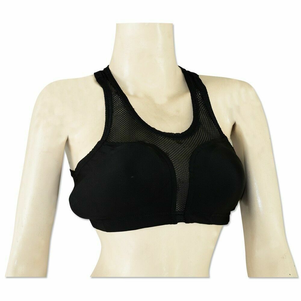 Ladies Sports Bra with Chest Guard for Karate MMA Boxing Front Closure