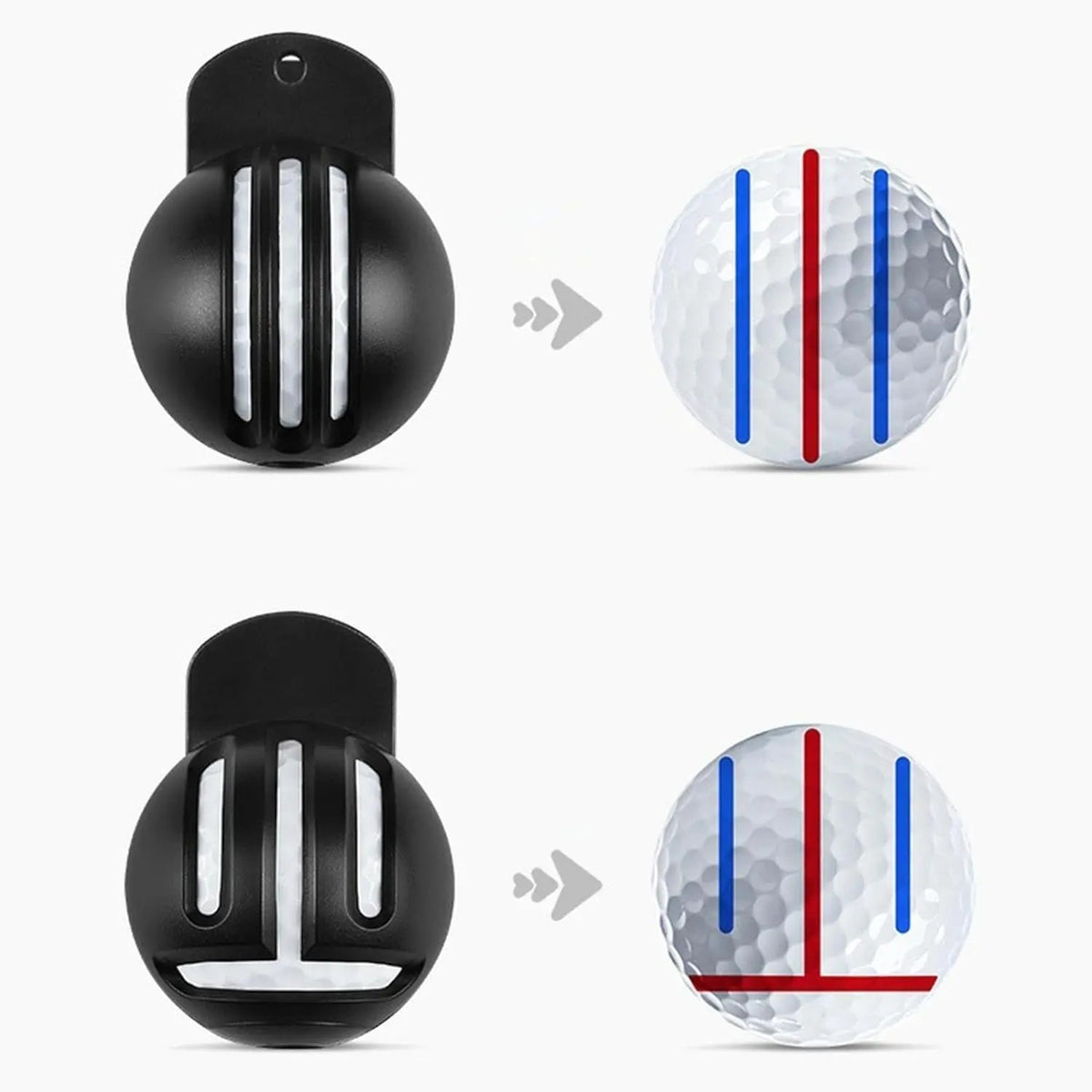 Golf Ball Alignment Tool Set with 2 Markers for Putting Accuracy
