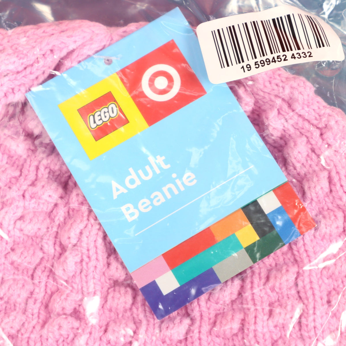 LEGO Target Pink Adult Beanie Minifigure Patch Logo OSFM New with Tags