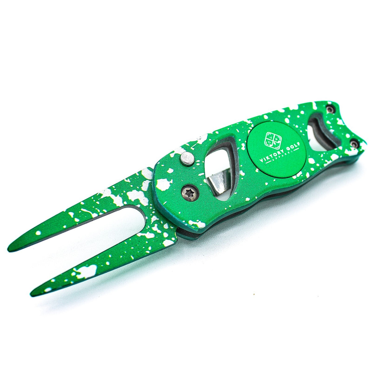 Golf Divot Tool Switch Blade Style with Magnetic Ball Marker - Durable Stainless Steel