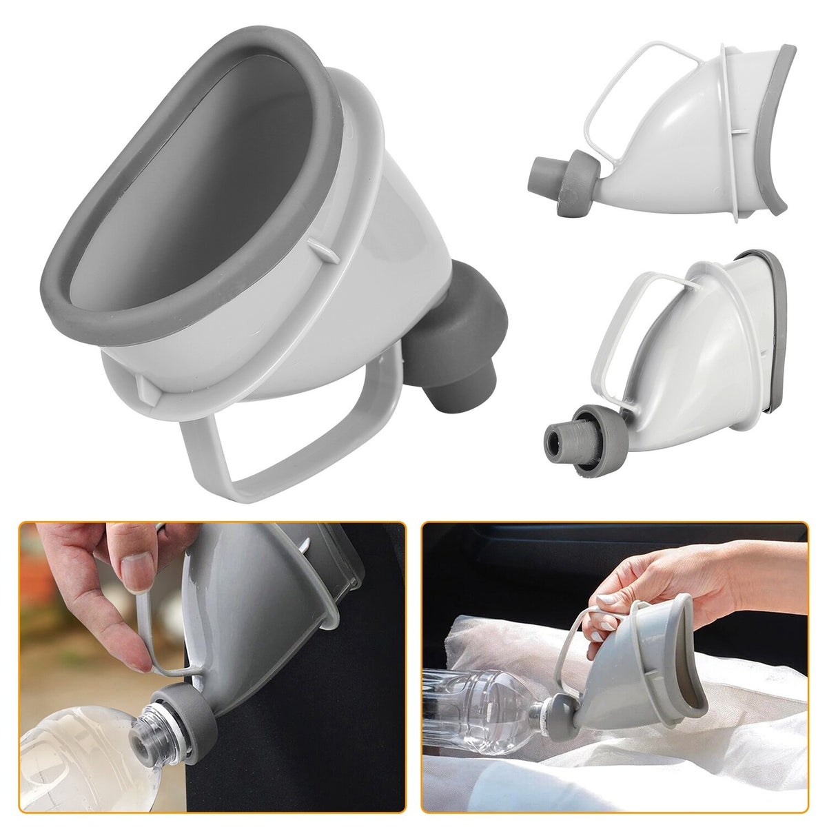 Unisex Portable Urinal Funnel for Outdoor Travel Emergency Use