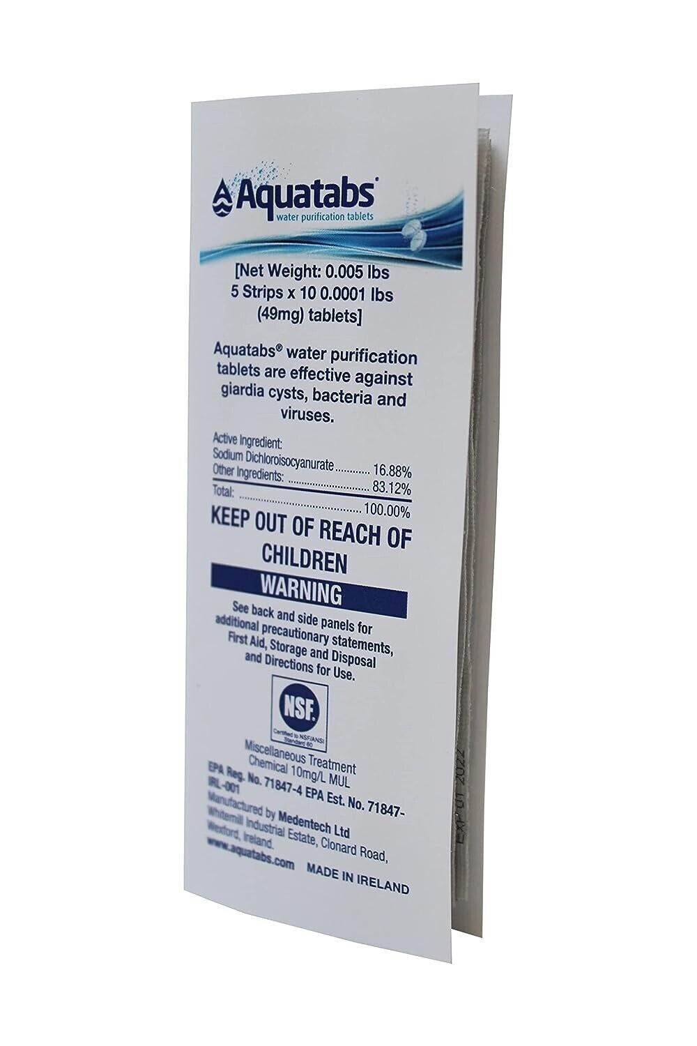 Water Purification Tablets 49mg Disinfect Water from Any Source 50 & 100 Pack