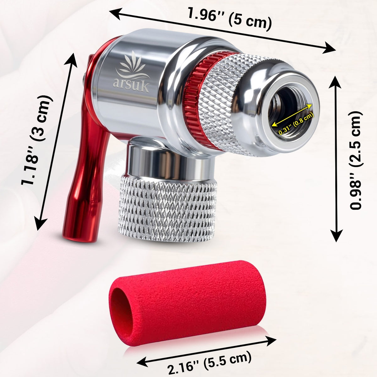Mini CO2 Bike Tire Inflator for Presta & Schrader Valves - Portable & Effortless