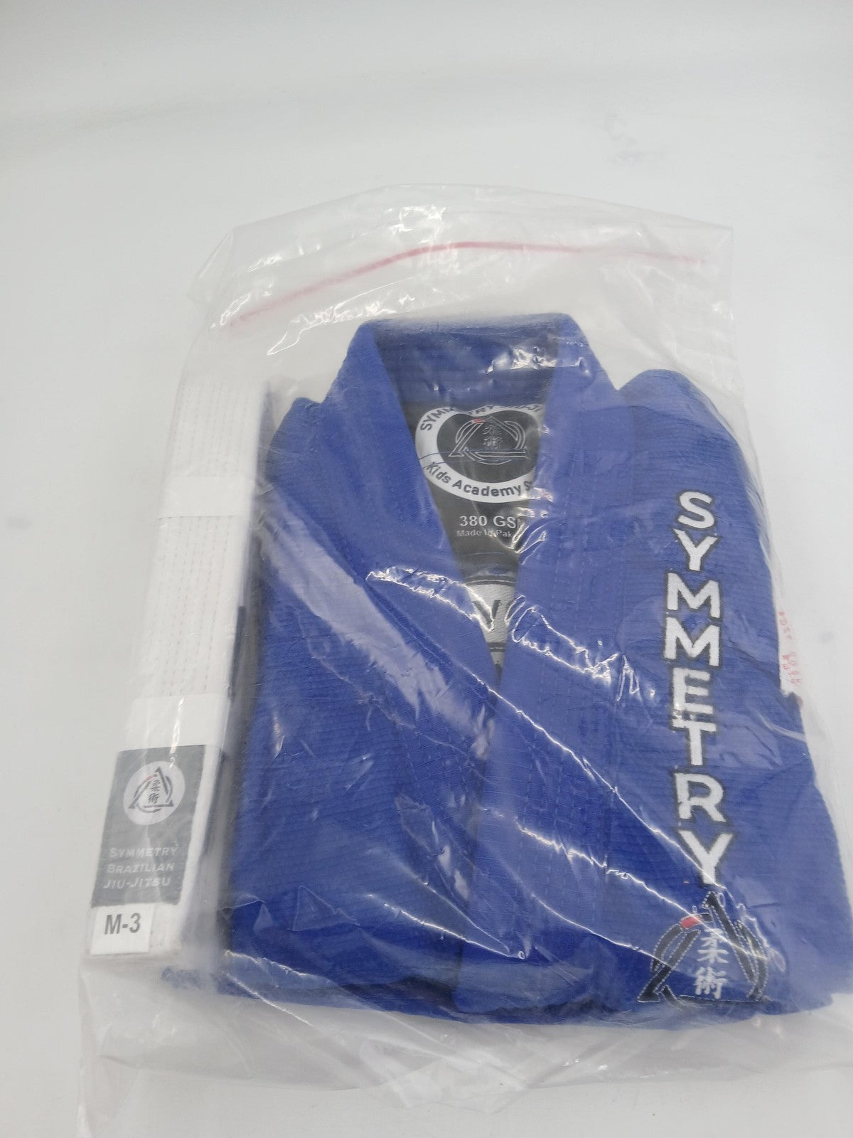 Kids Blue Jiu-Jitsu Gi Uniform Set for Boys M3 with White Belt 380 GSM