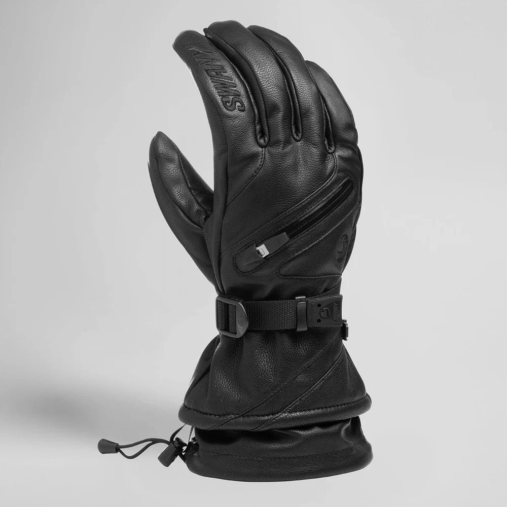 Men's Ski Gloves Waterproof Insulated Winter Gloves Black Medium