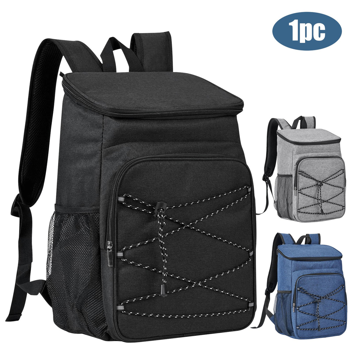 Insulated Cooler Backpack 23L Waterproof Lunch Bag for Camping Beach Picnic
