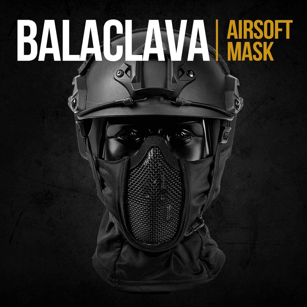 Tactical Balaclava with Steel Mesh Face Mask for Airsoft and Outdoor Sports