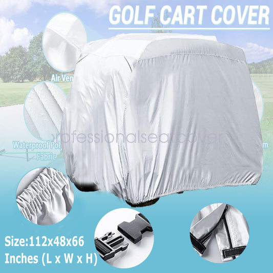 Universal Waterproof Golf Cart Cover UV & Dustproof Fits EZGo Club Car Yamaha