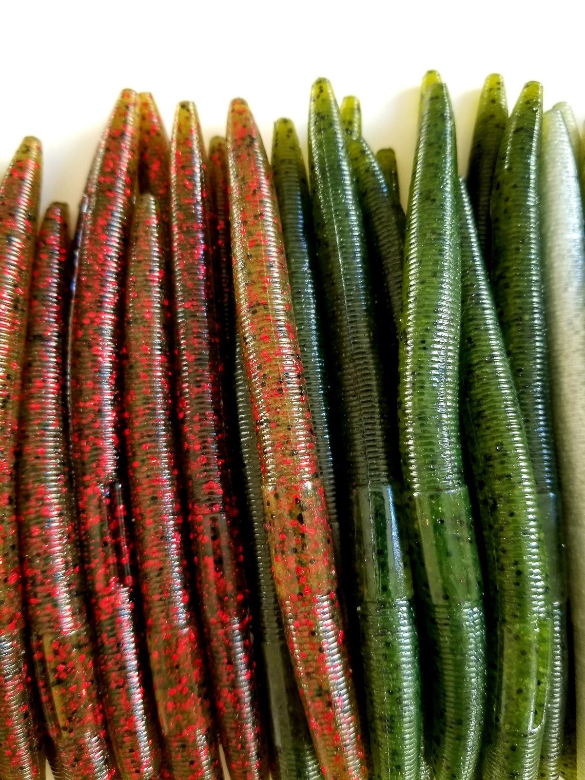Soft Plastic Bass Worms 50 Pack - Senko Style Fishing Lures with 5 Colors