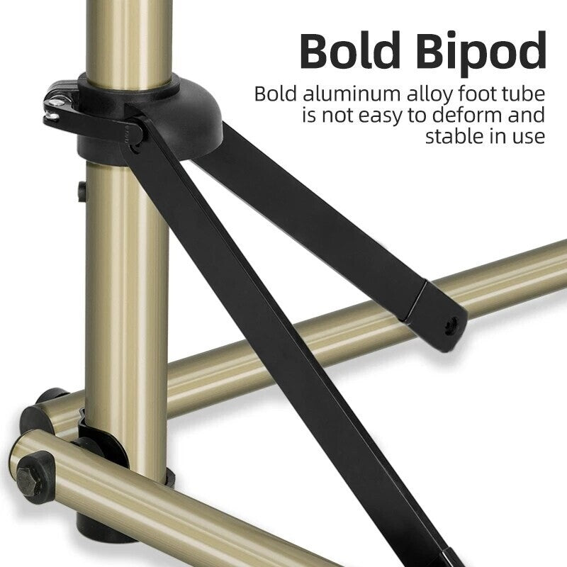Lightweight Bicycle Repair Stand with Height Adjustment & Folding Design