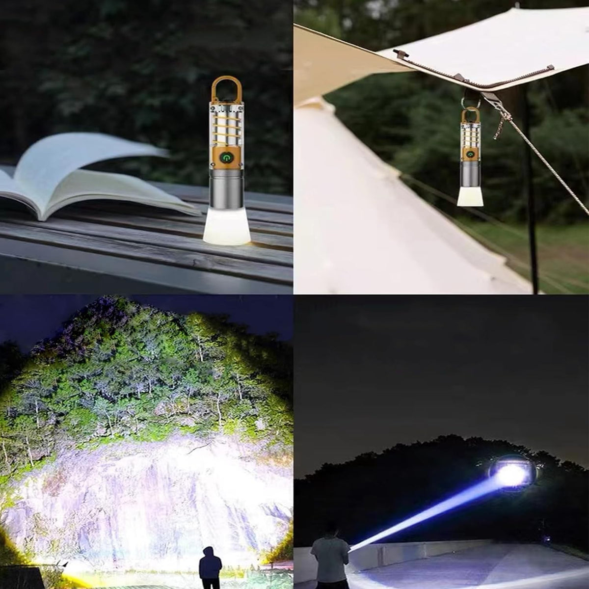 High Power Rechargeable LED Flashlight 100000 Lumens 6 Modes Waterproof