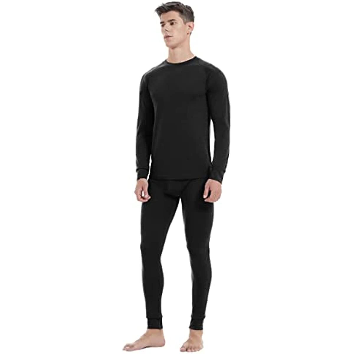 Men's Merino Wool Base Layer Set Winter Underwear Top & Bottom