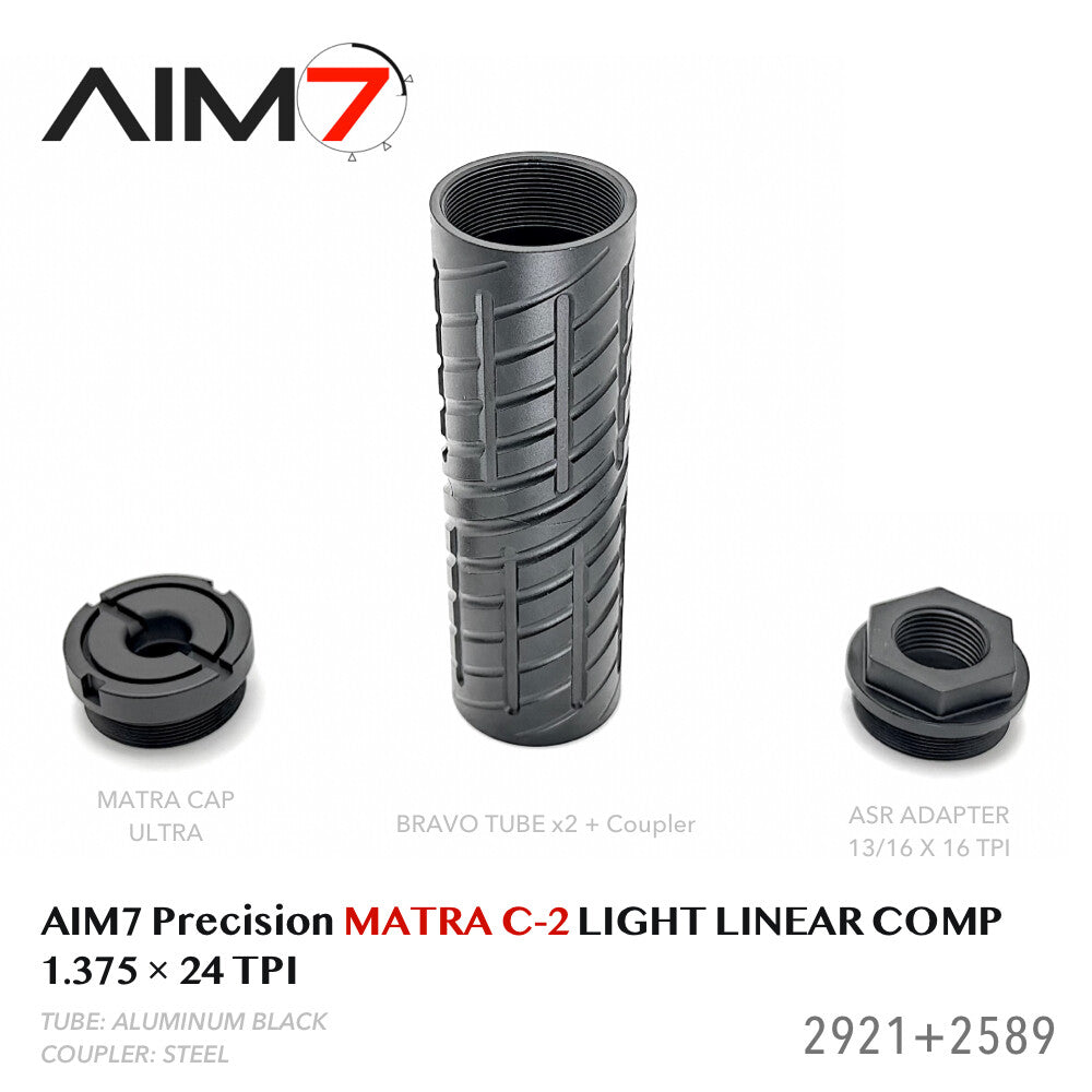 Linear Comp Modular Kit 1/2x28 5/8x24 Thread Adapter Options Compatible with Rifles