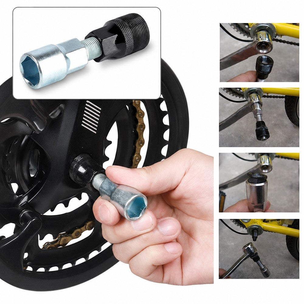 9-Piece Bicycle Repair Tool Kit with Chain Breaker and Cassette Wrench