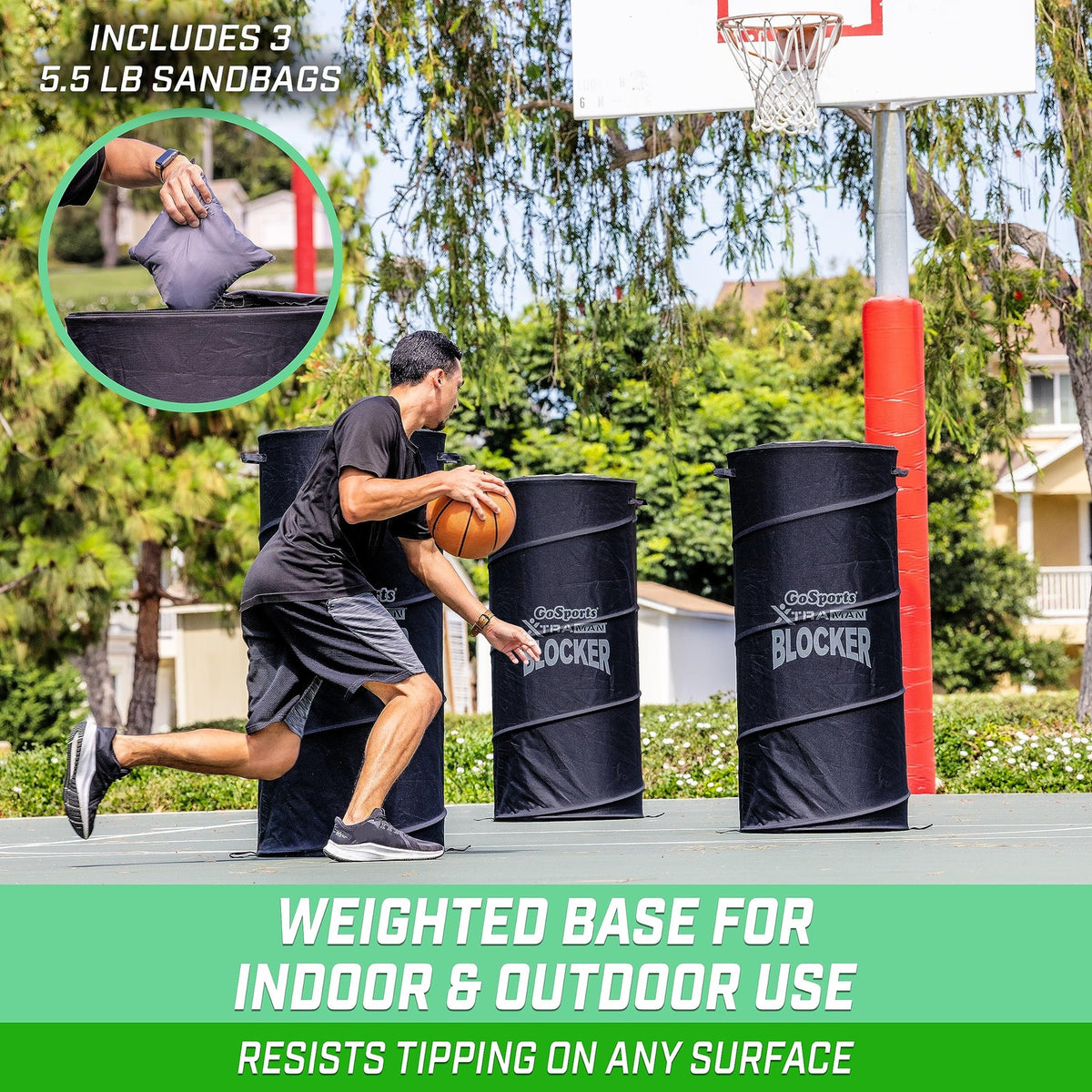 Pop Up Defender Training Dummies - Heavy Duty 46 Inch 3 Pack for Sports