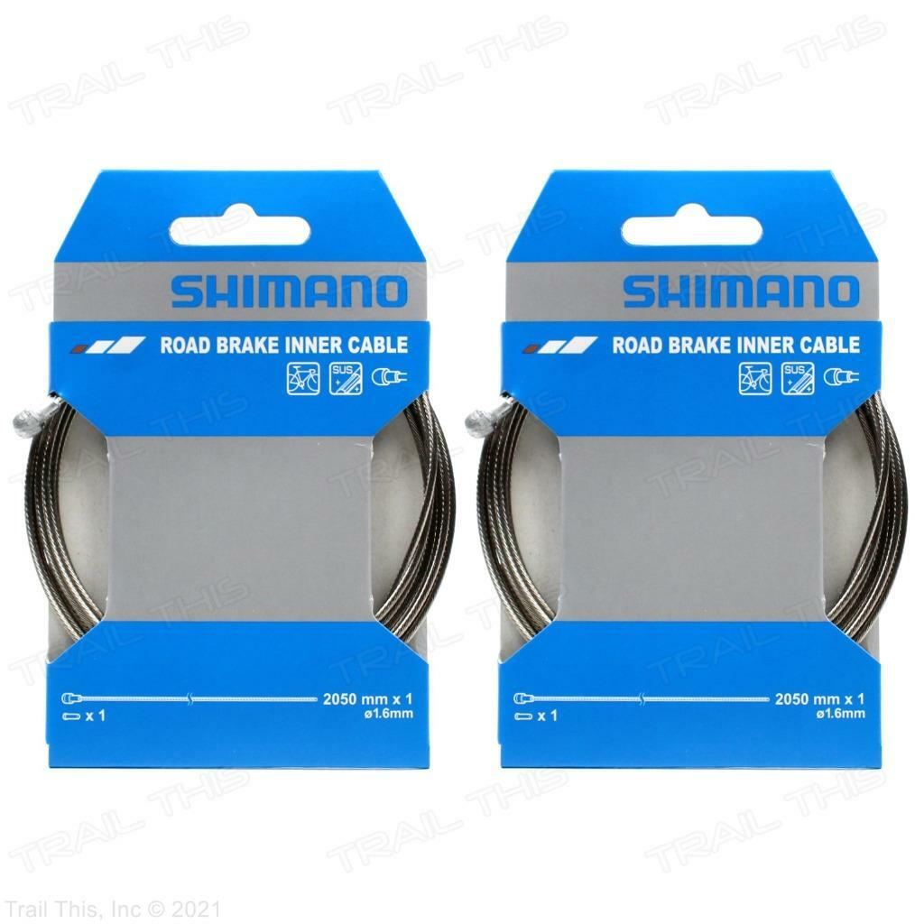 2 Pack Road Bike Brake Inner Cables Stainless Steel 1.6mm x 2050mm