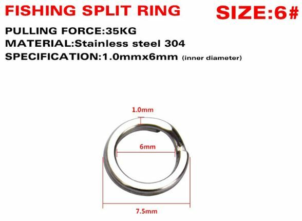 200PCS Stainless Steel Fishing Split Rings Assorted Sizes for Heavy Duty Fishing