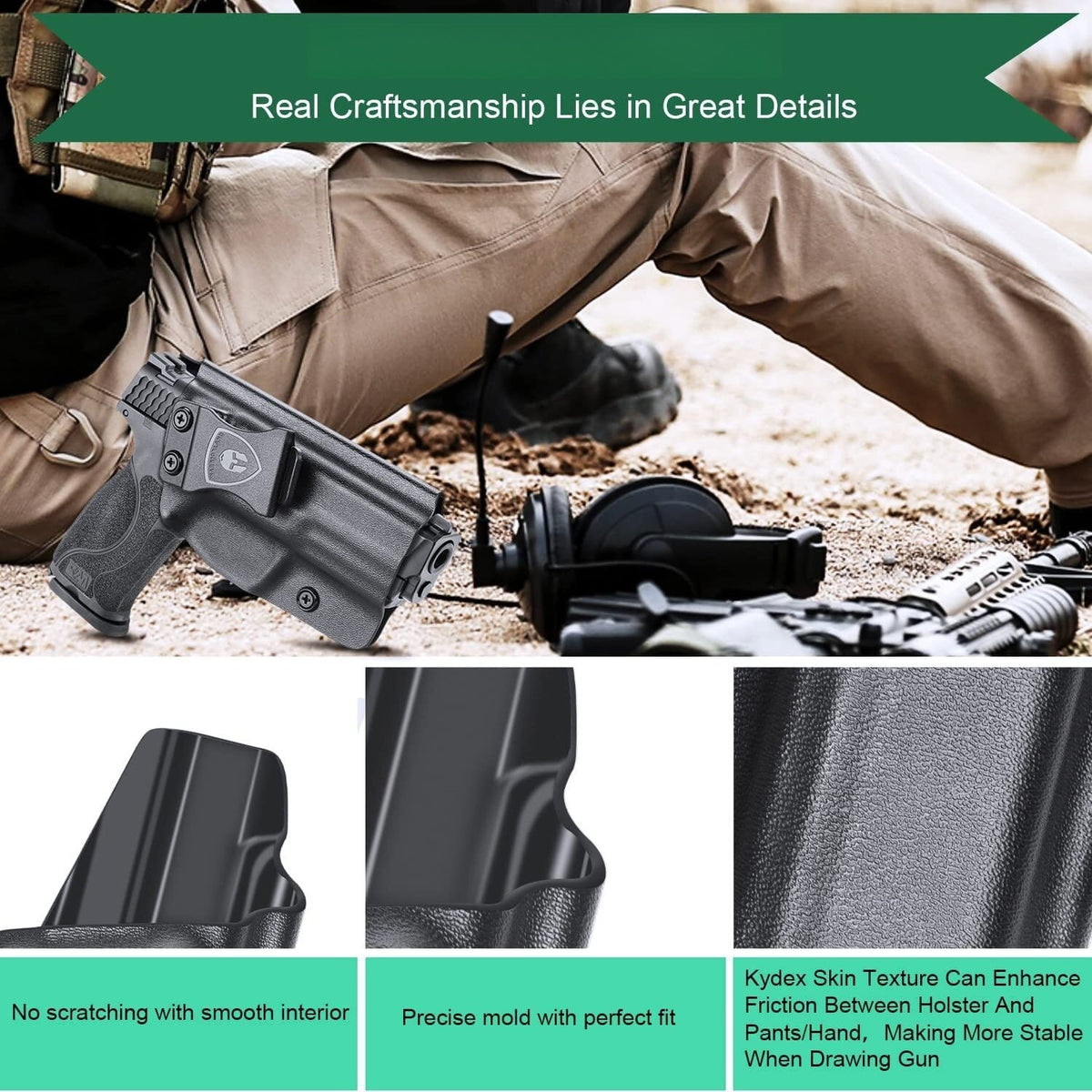 IWB Kydex Holster for S&W M&P 9mm/40 Full Size & Compact - Right Hand