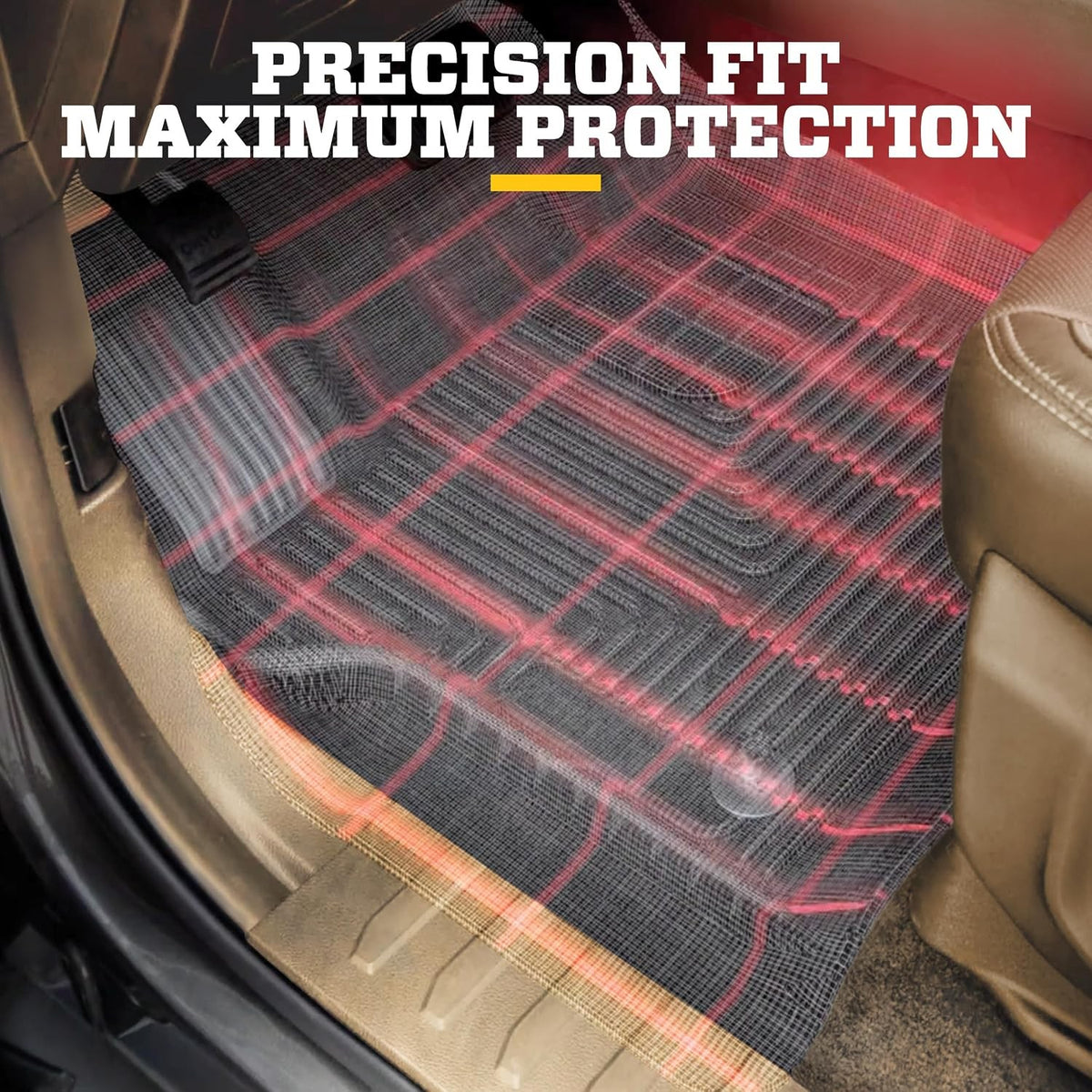 Weatherbeater Floor Mats Fits 2017-2026 Honda Ridgeline Front Row 2-Piece Black