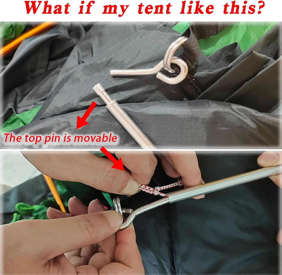Aluminum Tent Poles Replacement Set for Camping 11.8, 13 & 14.5 Ft