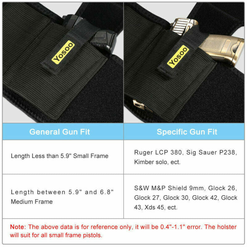 Ankle Holster for Concealed Carry - Universal Fit for 9mm Handguns