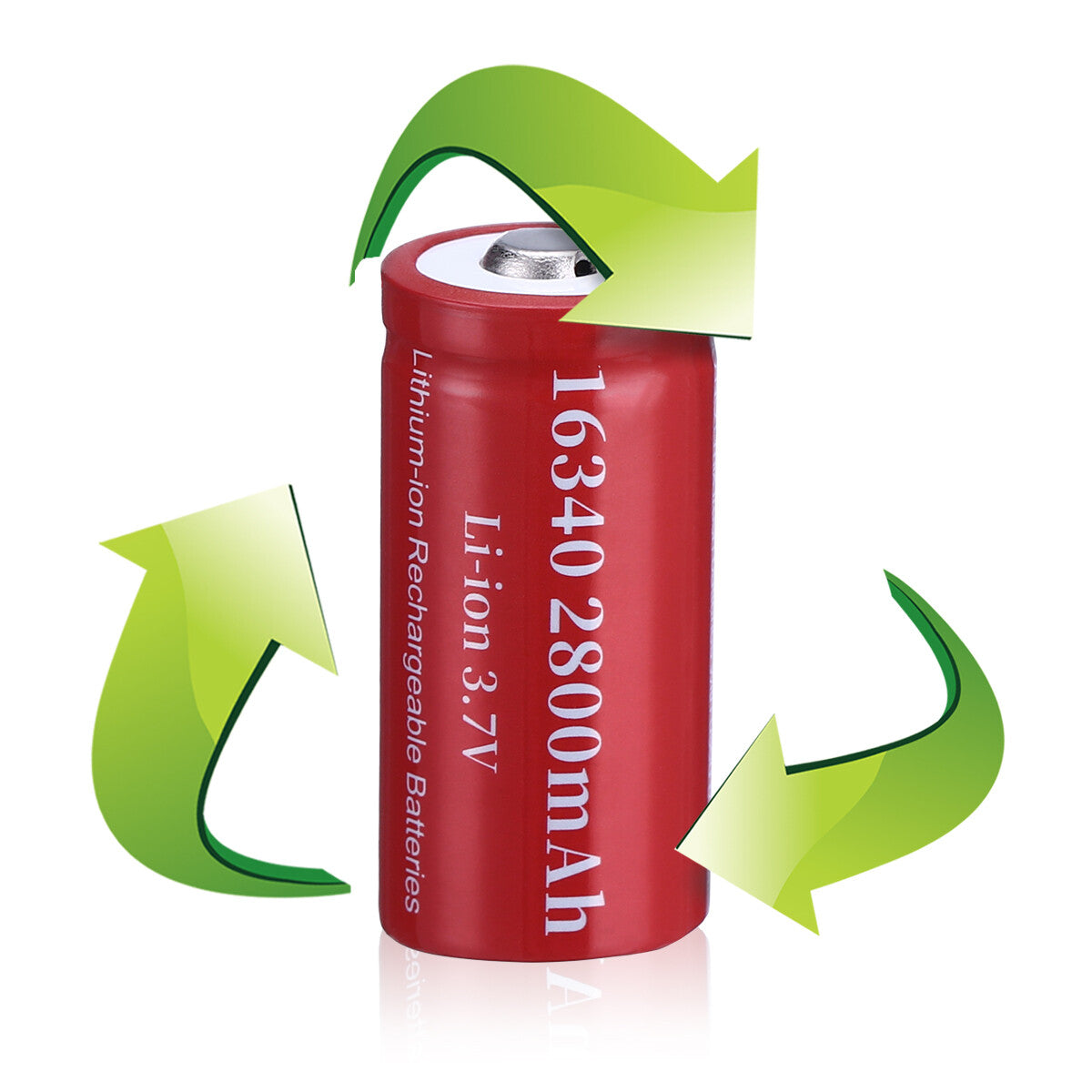 Rechargeable Lithium Battery Set 3.7V 2800mAh for Flashlights & Devices