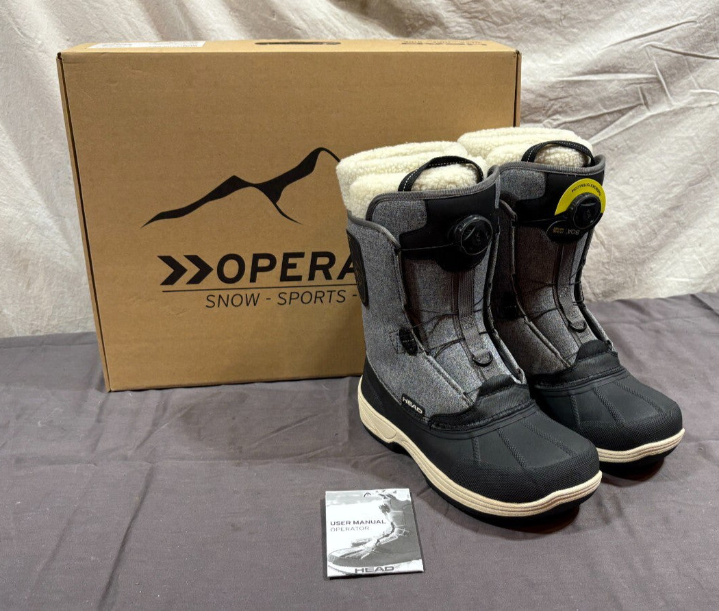 HEAD Operator Boa-Coiler Snow Sport Boots Gray US 8 EU 39 New