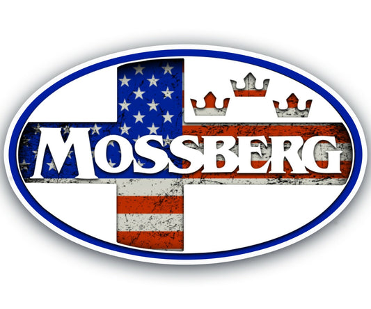 Mossberg Gun Logo Vinyl Sticker Decal US Flag 3M Laminated Outdoor