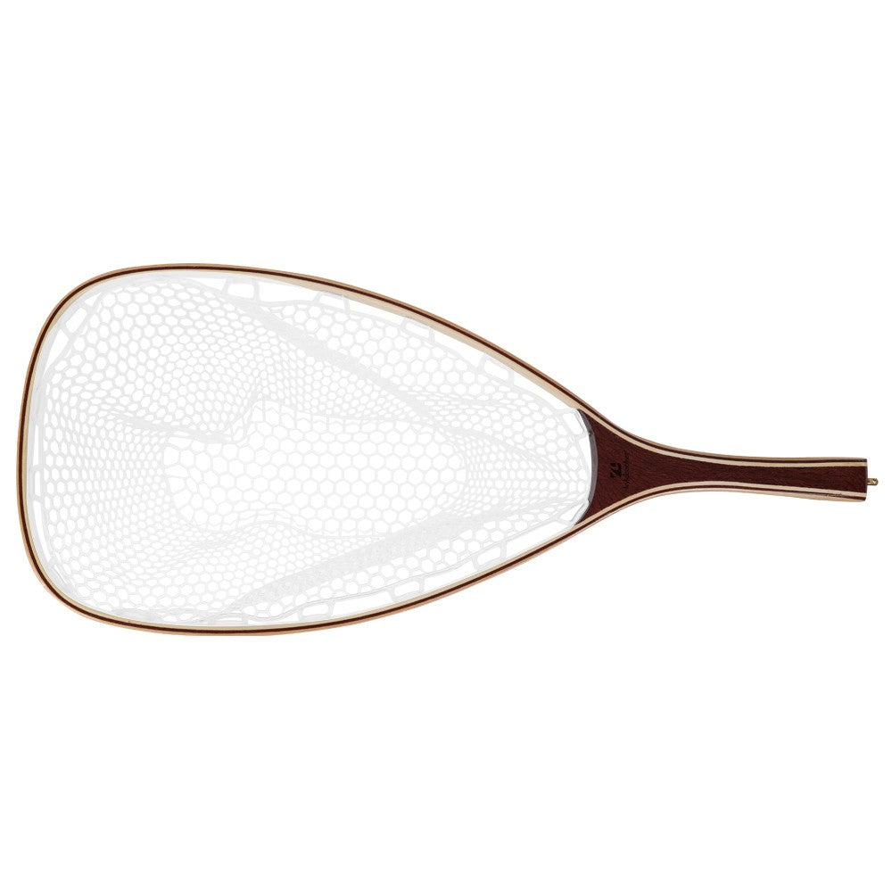 Fly Fishing Net Rubber Mesh Trout Landing Net with Wooden Handle - Catch & Release