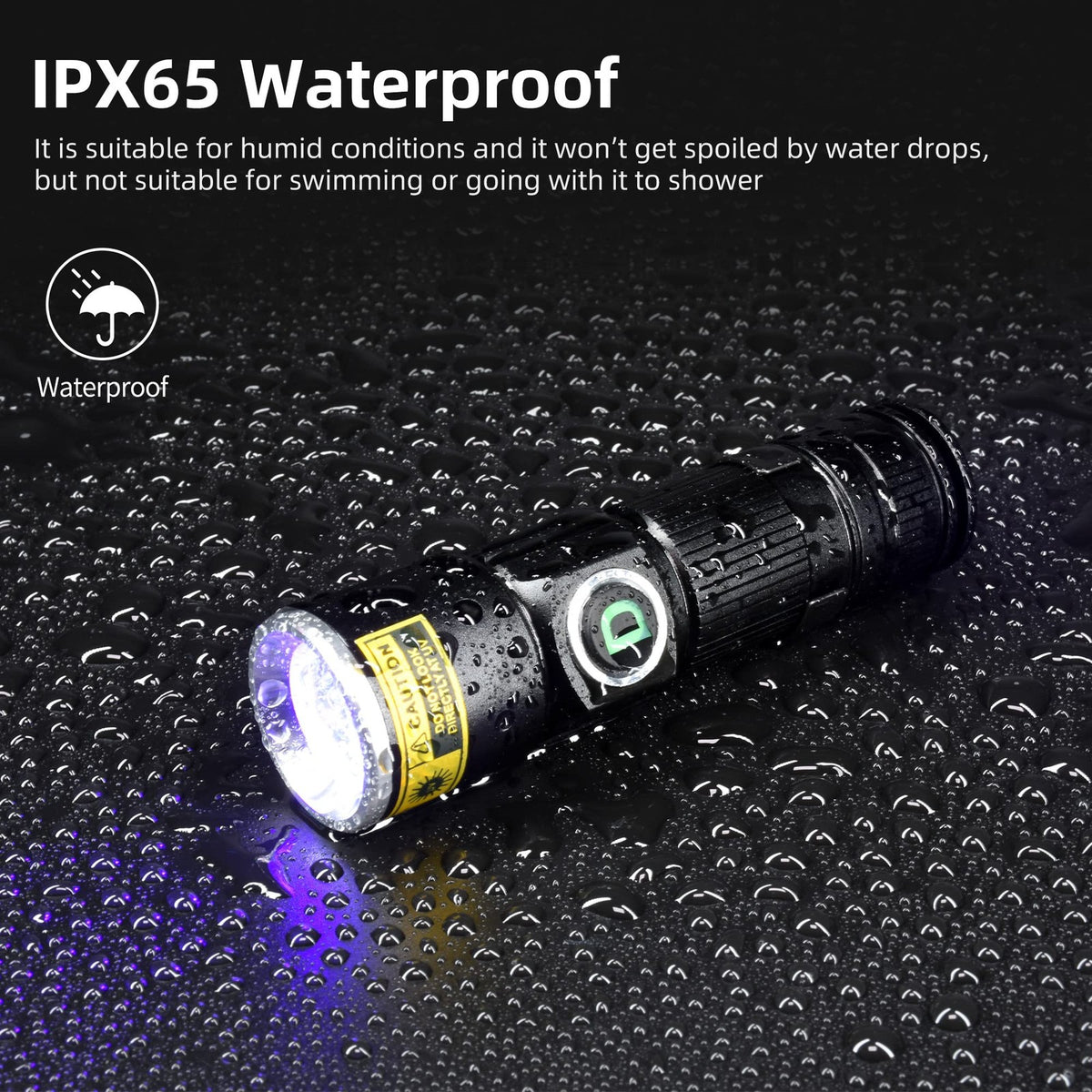 Rechargeable UV 365nm Black Light Flashlight for Detection and Scavenger Hunts