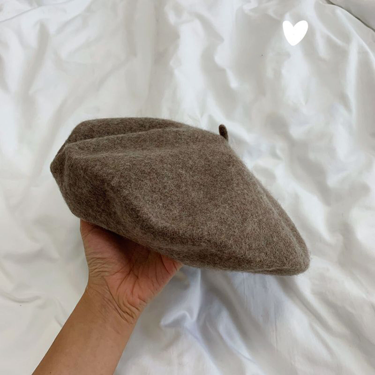 Women Casual Wool Beret Hat - Elegant French Style Solid Color Accessory