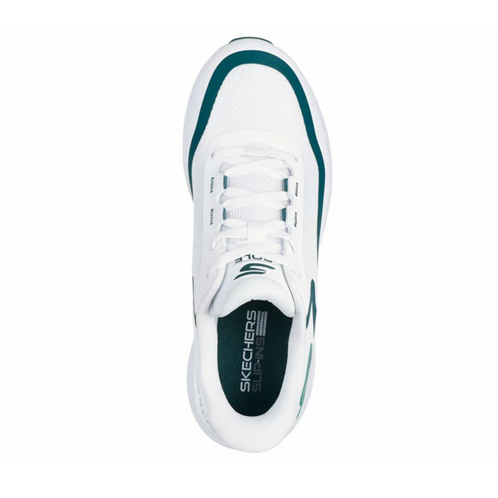 Men's Golf Shoes Spikeless Water-Resistant Breathable Slip-Ons - White Green