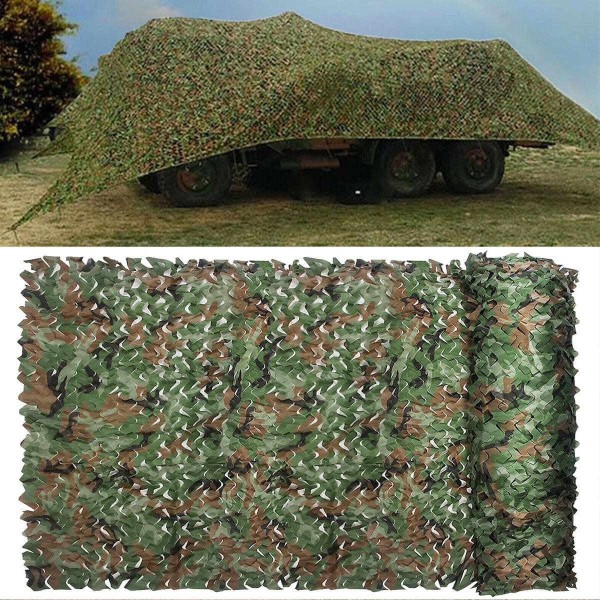 13x20ft Camouflage Netting Military Camo Sunshade Mesh for Hunting Camping & Car Cover