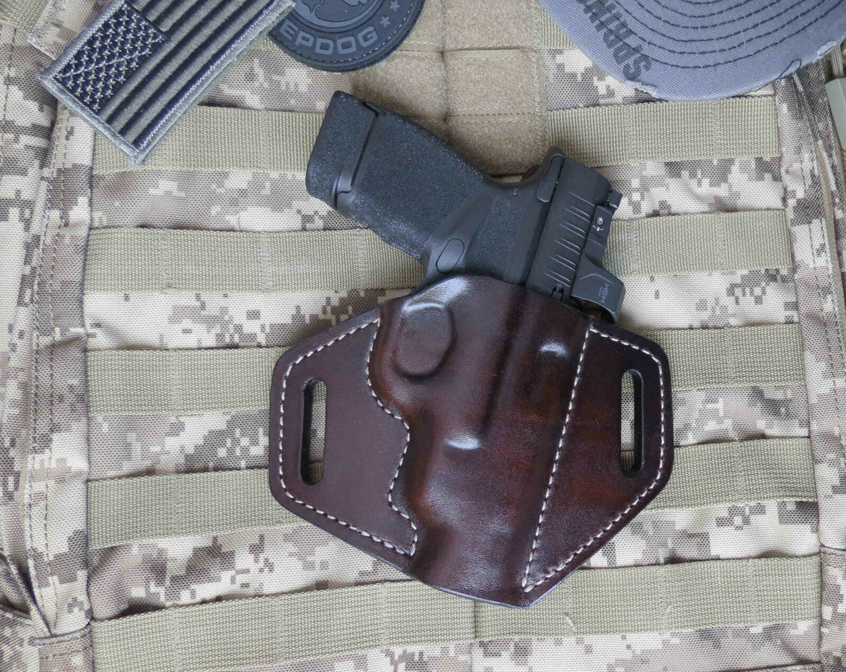 Springfield Hellcat RDP Holster Leather Outside Waistband - Handcrafted USA
