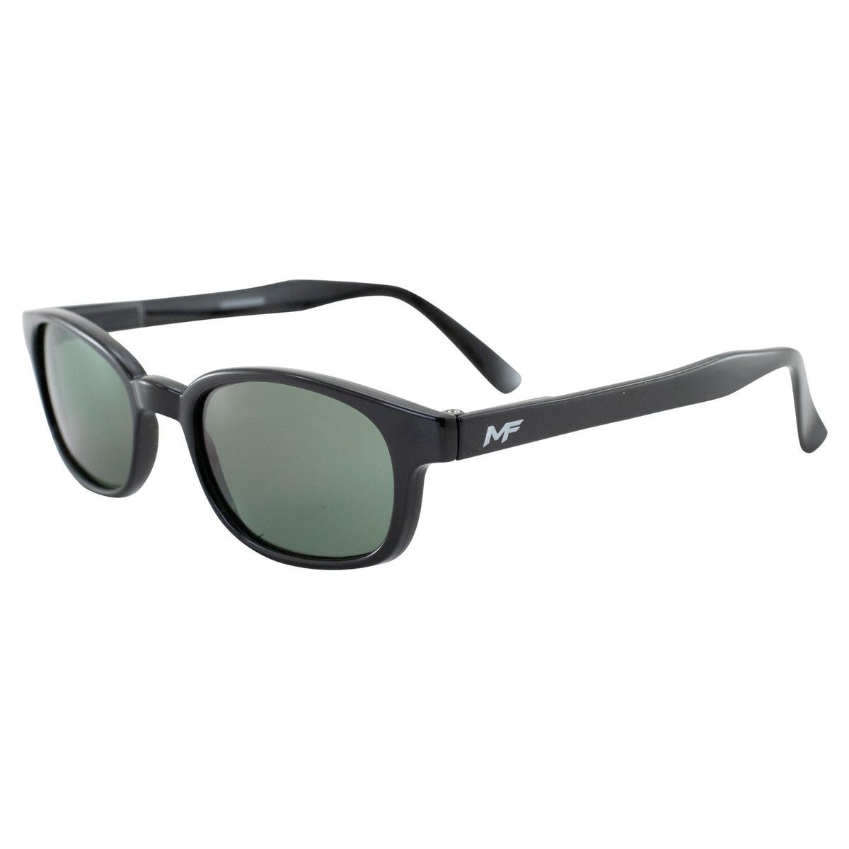 Motorcycle Sunglasses Black Frames Green Lenses UV400 Protection with Pouch