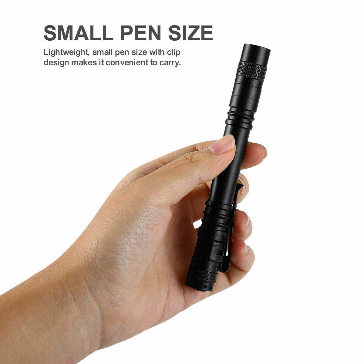 Portable Pen Flashlight 5 Pack, Compact Aluminum Torch with Clip - High Brightness, Waterproof for Camping and Outdoors
