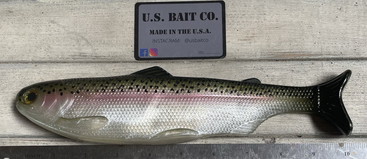 10-Inch Weedless Trout Swimbait with Subtle Tail Action - Stock Color