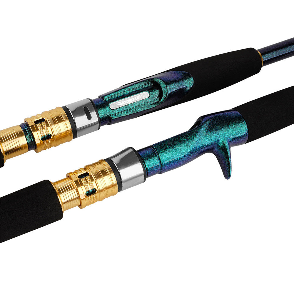 Seawater Boat Fishing Rod 6'6" 10-25lb Spinning & Casting Rod Carbon Solid Tips
