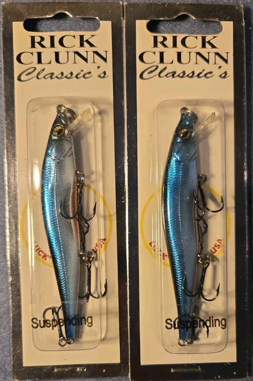 Discontinued 3.5-Inch Chrome Blue Jerkbait for Freshwater Saltwater Fishing